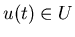 $u(t)\in U$