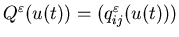 $Q^\varepsilon(u(t))=(q^\varepsilon_{ij}(u(t)))$