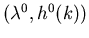 $(\lambda^0,h^0(k))$