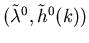 $(\tilde\lambda^0,\tilde h^0(k))$
