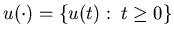 $u(\cdot)=\{u(t):\; t\geq0\}$