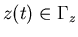 $z(t)\in\Gamma_z$