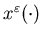 $x^{\varepsilon}(\cdot)$
