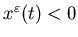 $x^{\varepsilon}(t)<0$