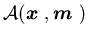 ${\cal A}({\mbox{\boldmath$x$ }},{\mbox{\boldmath$m$ }})$