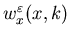 $w^\varepsilon_x(x,k)$