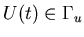 $U(t)\in\Gamma_u$