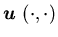${\mbox{\boldmath$u$ }}(\cdot,\cdot)$