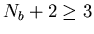 $N_b+2\geq 3$