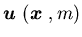 ${\mbox{\boldmath$u$ }}({\mbox{\boldmath$x$ }}, m)$