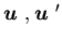 ${\mbox{\boldmath$u$ }},{\mbox{\boldmath$u$ }}'$