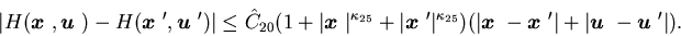 \begin{displaymath}\vert H({\mbox{\boldmath$x$ }}, {\mbox{\boldmath$u$ }})-H({......rt+\vert{\mbox{\boldmath$u$ }}-{\mbox{\boldmath$u$ }}'\vert).\end{displaymath}