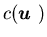 $c({\mbox{\boldmath$u$ }})$