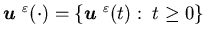 ${\mbox{\boldmath$u$ }}^{\varepsilon}(\cdot)=\{{\mbox{\boldmath$u$ }}^{\varepsilon}(t):\; t\geq 0\}$