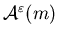 ${\cal A}^{\varepsilon}(m) $