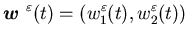 $\displaystyle {\mbox{\boldmath$w$ }}^{\varepsilon}(t)=(w_1^{\varepsilon}(t),w_2^{\varepsilon}(t))$