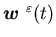 ${\mbox{\boldmath$w$ }}^{\varepsilon}(t)$