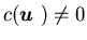 $c({\mbox{\boldmath$u$ }})\neq 0$