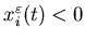 $x_i^{\varepsilon}(t)<0$