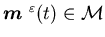 ${\mbox{\boldmath$m$ }}^{\varepsilon}(t)\in{\cal M}$