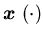 ${\mbox{\boldmath$x$ }}(\cdot)$