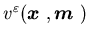 $v^{\varepsilon}({\mbox{\boldmath$x$ }},{\mbox{\boldmath$m$ }})$