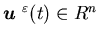 ${\mbox{\boldmath$u$ }}^{\varepsilon}(t)\in R^n$