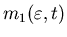 $m_1(\varepsilon,t)$