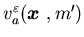 $v^{\varepsilon}_a({\mbox{\boldmath$x$ }},m')$