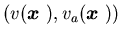 $(v({\mbox{\boldmath$x$ }}),v_a({\mbox{\boldmath$x$ }}))$