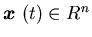 ${\mbox{\boldmath$x$ }}(t)\in R^n$