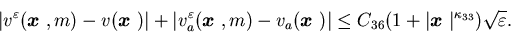 \begin{eqnarray*}\big \vert v^\varepsilon({\mbox{\boldmath$x$ }},m)- v({\mbox{......t{\mbox{\boldmath$x$ }}\vert^{\kappa_{33}}) \sqrt{\varepsilon}.\end{eqnarray*}