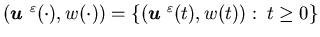 $({\mbox{\boldmath$u$ }}^{\varepsilon}(\cdot),w(\cdot))=\{({\mbox{\boldmath$u$ }}^{\varepsilon}(t),w(t)):\; t\geq 0\}$