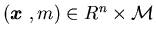 $({\mbox{\boldmath$x$ }},m) \inR^n\times {\cal M}$