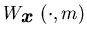 $W_{{\mbox{\boldmath$x$ }}}(\cdot,m)$