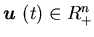 ${\mbox{\boldmath$u$ }}(t)\in R^n_+$
