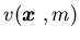 $v({\mbox{\boldmath$x$ }},m)$