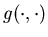 $g(\cdot, \cdot)$