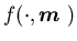 $f(\cdot ,{\mbox{\boldmath$m$ }})$