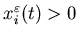 $x^{\varepsilon}_i(t)>0$