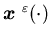 ${\mbox{\boldmath$x$ }}^{\varepsilon}(\cdot)$