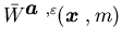 ${\bar W}^{{\mbox{\boldmath$a$ }},\varepsilon} ({\mbox{\boldmath$x$ }},m)$