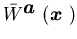 $\bar W^{\mbox{\boldmath$a$ }}({\mbox{\boldmath$x$ }})$