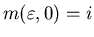 $m(\varepsilon,0)=i$