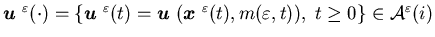 ${\mbox{\boldmath$u$ }}^{\varepsilon}(\cdot)=\{{\mbox{\boldmath$u$ }}^{\varepsil......}^{\varepsilon}(t),m(\varepsilon,t)), \ t\geq0\}\in {\cal A}^{\varepsilon}(i)$