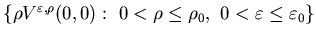 $\{ \rho V^{\varepsilon, \rho}(0,0): \ 0 <\rho \leq \rho_0,\0 < \varepsilon \leq \varepsilon_0\}$