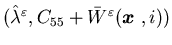 $(\hat \lambda^{\varepsilon}, C_{55}+\barW^{\varepsilon}({\mbox{\boldmath$x$ }},i))$