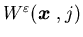 $W^{\varepsilon}({\mbox{\boldmath$x$ }},j)$