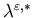 $\lambda^{\varepsilon, *}$