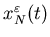 $x_N^{\varepsilon}(t)$